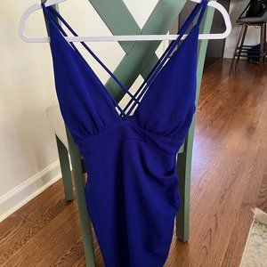 Blue bodycon dress